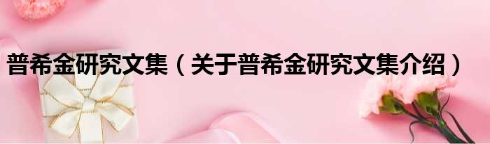 普希金研究文集 关于普希金研究文集介绍