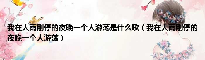 我在大雨刚停的夜晚一个人游荡是什么歌 我在大雨刚停的夜晚一个人游荡