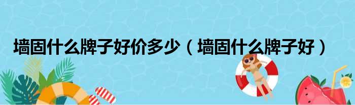 墙固什么牌子好价多少 墙固什么牌子好