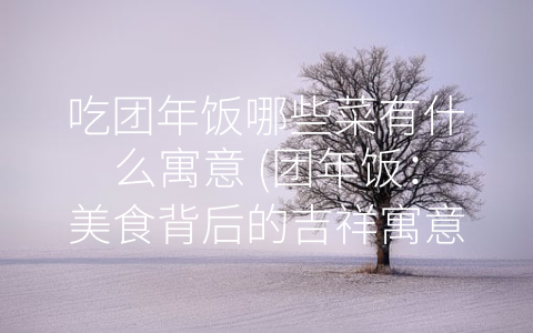吃团年饭哪些菜有什么寓意 (团年饭：美食背后的吉祥寓意)