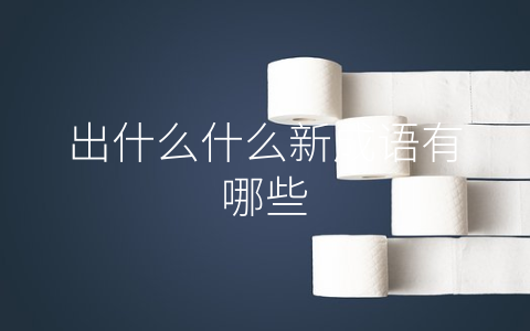 出什么什么新成语有哪些