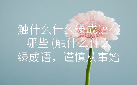 触什么什么绿成语有哪些 (触什么什么绿成语，谨慎从事始。)