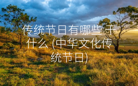 传统节日有哪些 干什么 (中华文化传统节日)