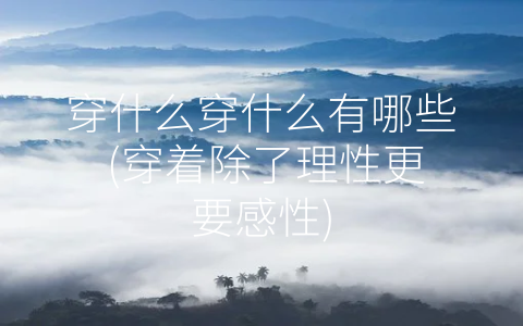 穿什么穿什么有哪些 (穿着除了理性更要感性)