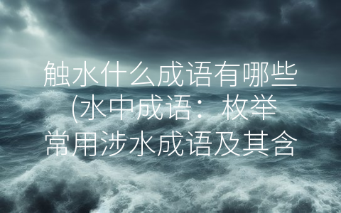 触水什么成语有哪些 (水中成语：枚举常用涉水成语及其含义)
