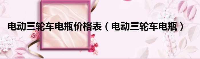 电动三轮车电瓶价格表 电动三轮车电瓶