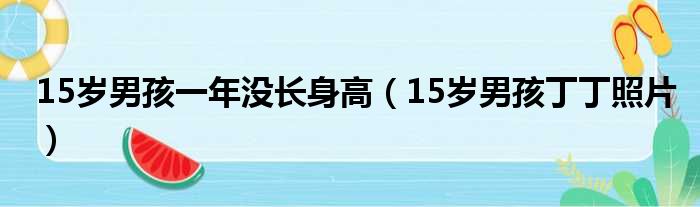 15岁男孩一年没长身高 15岁男孩丁丁照片