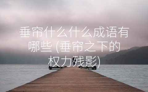 垂帘什么什么成语有哪些 (垂帘之下的权力残影)
