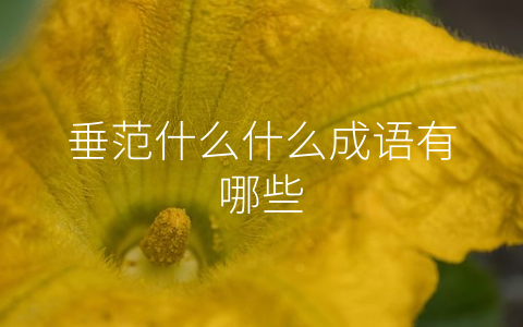 垂范什么什么成语有哪些