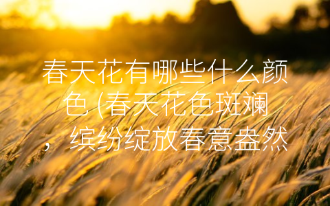 春天花有哪些什么颜色 (春天花色斑斓，缤纷绽放春意盎然)