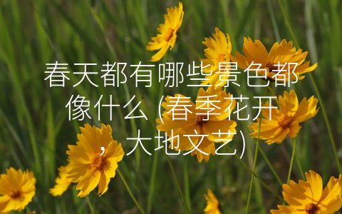 春天都有哪些景色都像什么 (春季花开，大地文艺)