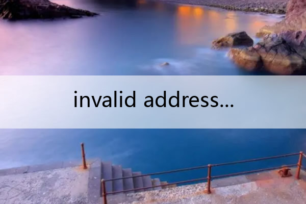 invalid address invalid address format