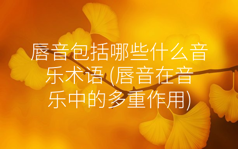 唇音包括哪些什么音乐术语 (唇音在音乐中的多重作用)