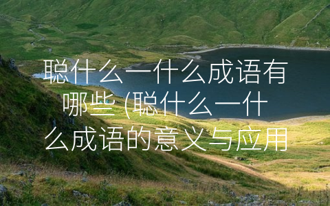 聪什么一什么成语有哪些 (聪什么一什么成语的意义与应用)