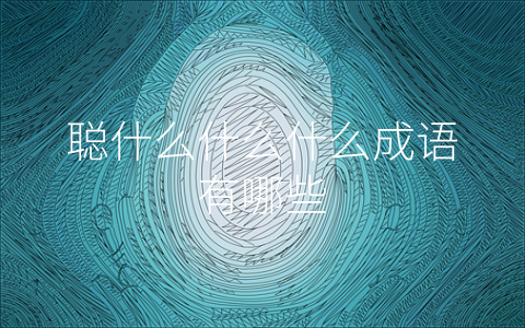 聪什么什么什么成语有哪些