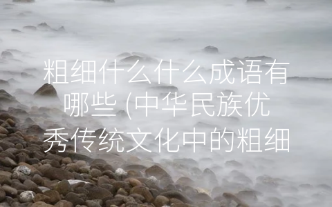 粗细什么什么成语有哪些 (中华民族优秀传统文化中的粗细成语)