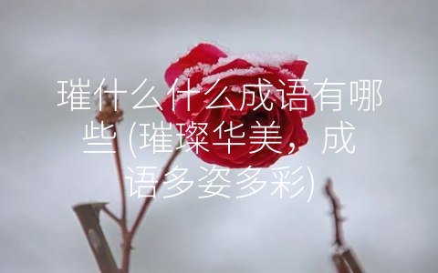 璀什么什么成语有哪些 (璀璨华美，成语多姿多彩)