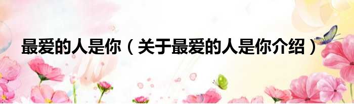 最爱的人是你 关于最爱的人是你介绍