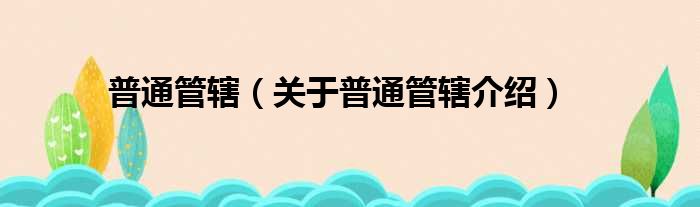 普通管辖 关于普通管辖介绍