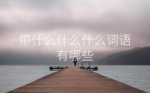 带什么什么什么词语有哪些