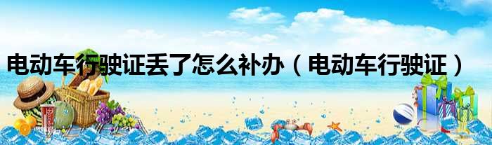 电动车行驶证丢了怎么补办 电动车行驶证