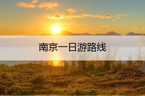 南京一日游路线 南京一日游路线图