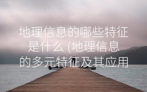 地理信息的哪些特征是什么 (地理信息的多元特征及其应用价值)