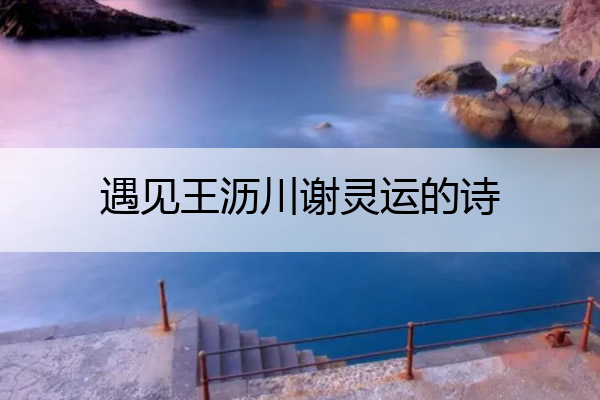 遇见王沥川谢灵运的诗 遇见王沥川谢小秋剧照