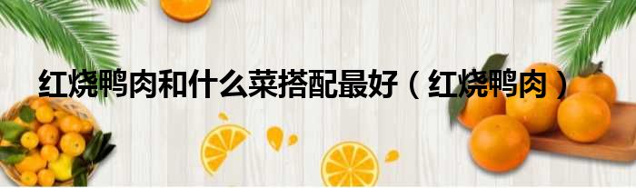 红烧鸭肉和什么菜搭配最好 红烧鸭肉