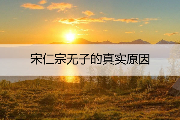 宋仁宗无子的真实原因 宋仁宗无子的真实原因宋仁宗孩子为什么死了那么多