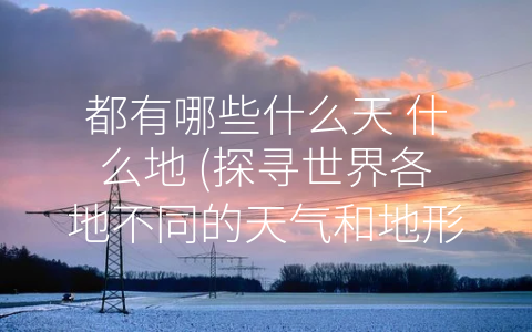 都有哪些什么天 什么地 (探寻世界各地不同的天气和地形)