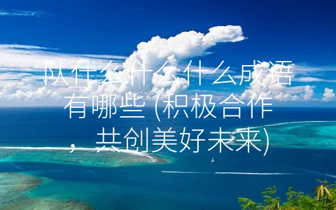 队什么什么什么成语有哪些 (积极合作，共创美好未来)