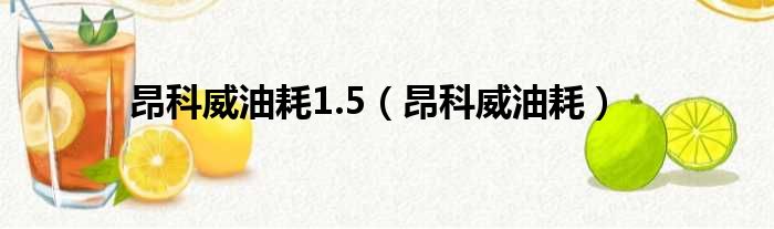 昂科威油耗1.5 昂科威油耗