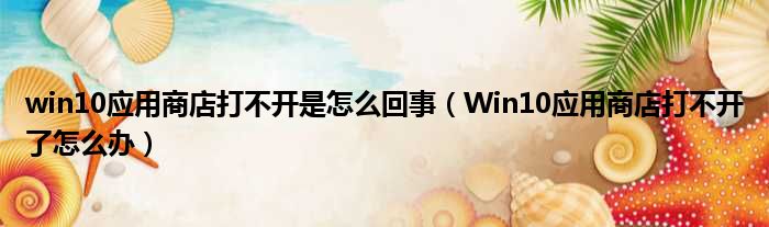 win10应用商店打不开是怎么回事 Win10应用商店打不开了怎么办