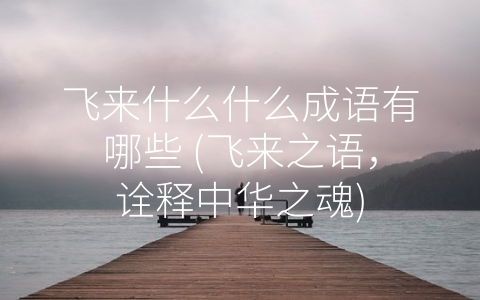 飞来什么什么成语有哪些 (飞来之语，诠释中华之魂)