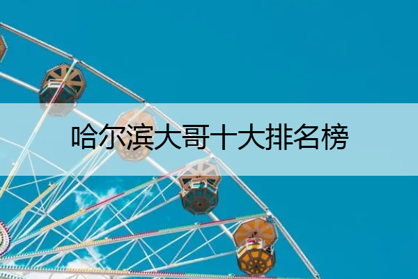 哈尔滨大哥十大排名榜 东北乔四爷的女人名单