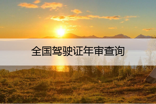 全国驾驶证年审查询 驾驶证年审在线查询