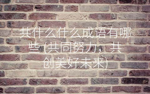 共什么什么成语有哪些 (共同努力，共创美好未来)