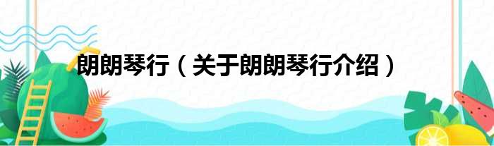 朗朗琴行 关于朗朗琴行介绍