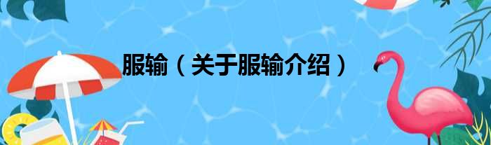 服输 关于服输介绍