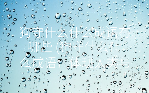 狗守什么什么成语有哪些 (狗守什么什么成语，体现人类与狗之间的深刻关系)