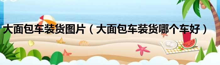 大面包车装货图片 大面包车装货哪个车好