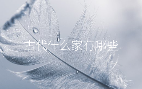 古代什么家有哪些