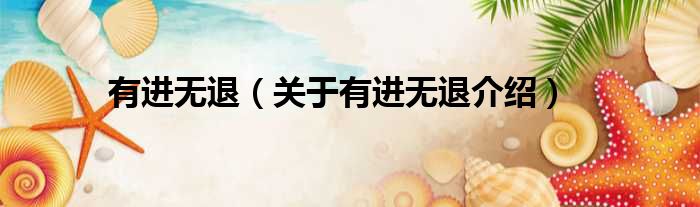 有进无退 关于有进无退介绍