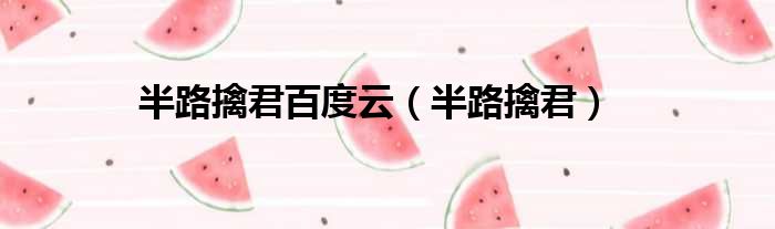 半路擒君百度云 半路擒君