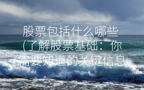 股票包括什么哪些 (了解股票基础：你需要知道的关键信息)