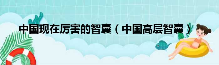 中国现在厉害的智囊 中国高层智囊