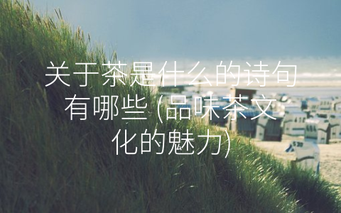 关于茶是什么的诗句有哪些 (品味茶文化的魅力)