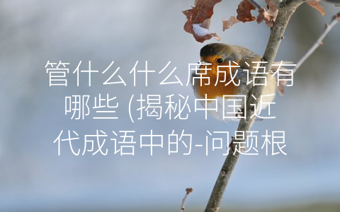 管什么什么席成语有哪些 (揭秘中国近代成语中的-问题根源”)