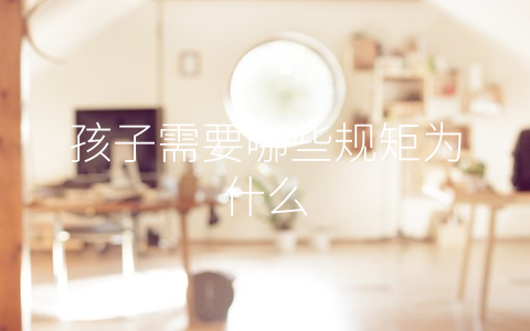 孩子需要哪些规矩为什么